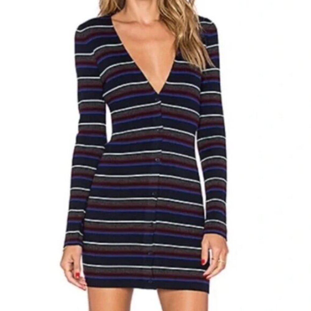 T Alexander Wang Merino Wool striped cardigan